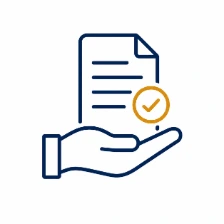 Document with handshake and checkmark icon