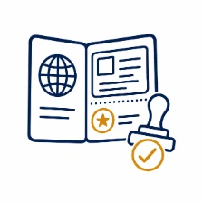 Sponsor and visa process icon